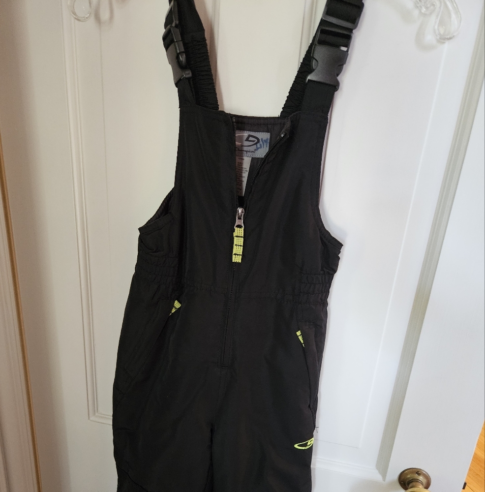 Champion Black Snow Bib with Neon Green Details